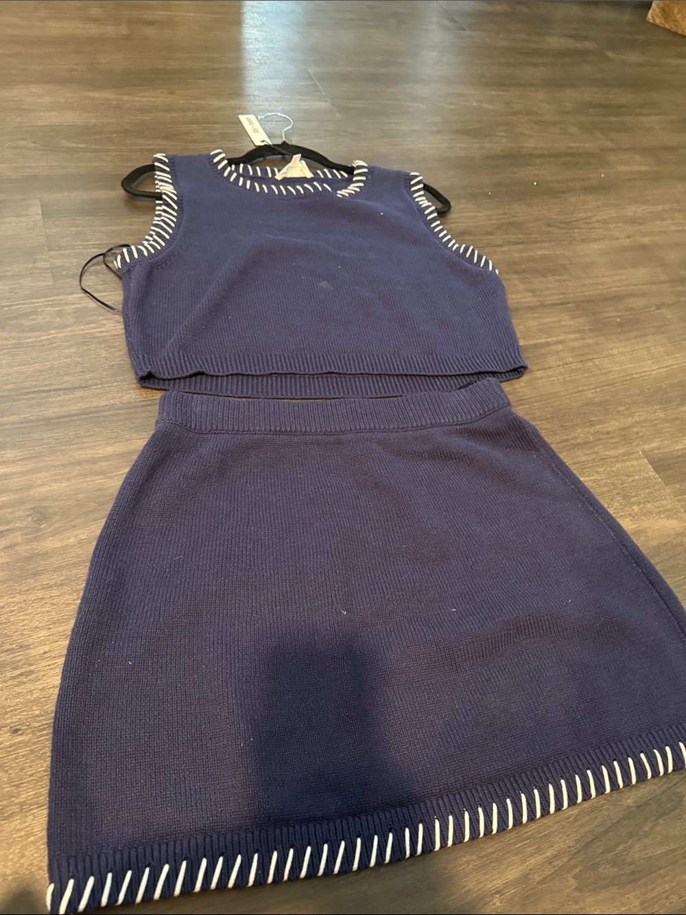 Navy Knit Two-Piece set